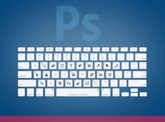 Adobe设计软件快捷键键盘示意图